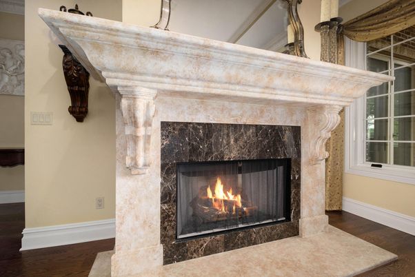 Fireplace, Interior, Wood Texture Flooring