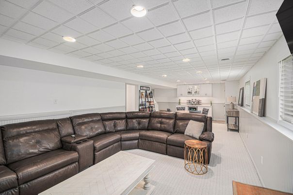 Interior, Living room, Recessed Lighting
