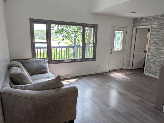 Interior, Stone Walls, Wood Texture Flooring