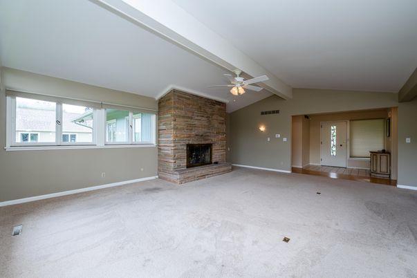 Empty room, Fireplace, Interior, Stone Walls