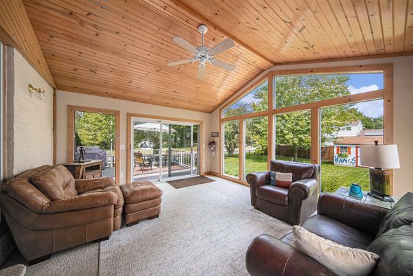 Interior, Living room, Sun Room, Wooden Ceilings