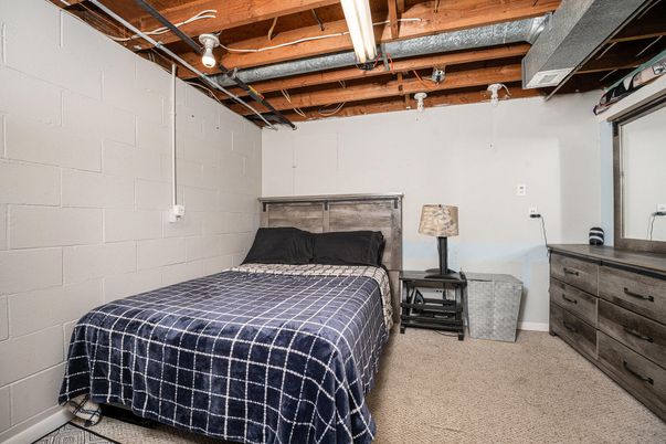 Bedroom, Interior, Stone Walls, Wooden Beams