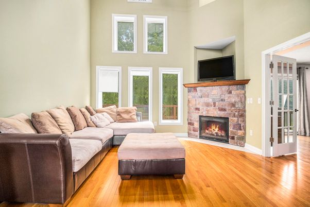 Fireplace, Interior, Living room, Wood Texture Flooring