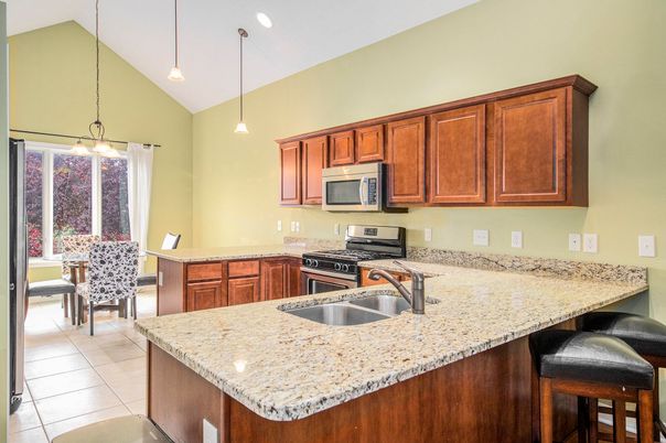 Interior, Kitchen, Pendant Lights, Recessed Lighting, Stainless Steel Appliances