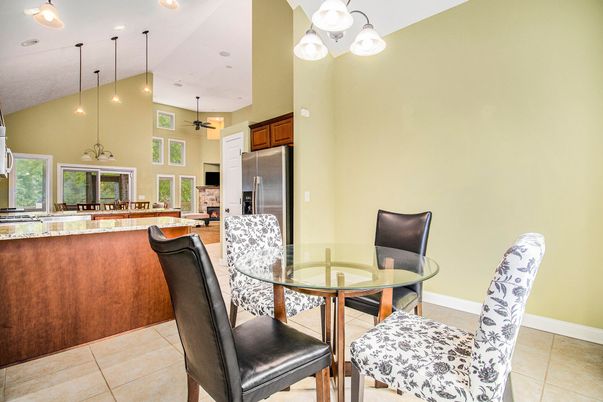 Dining room, Interior, Kitchen, Pendant Lights, Recessed Lighting