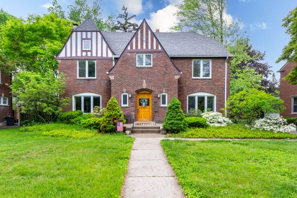Exterior, Facade, Brick Facade, Tudor Revival