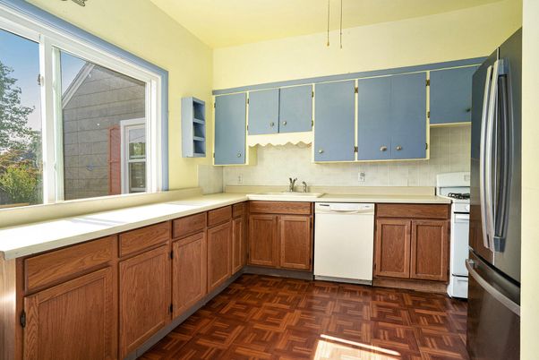 Interior, Kitchen, Wood Texture Flooring