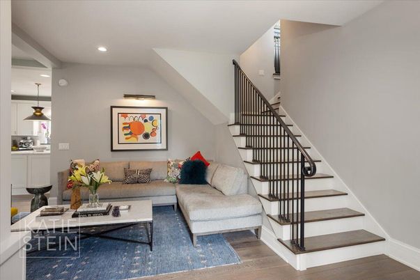 Interior, Living room, Pendant Lights, Recessed Lighting, Wood Texture Flooring