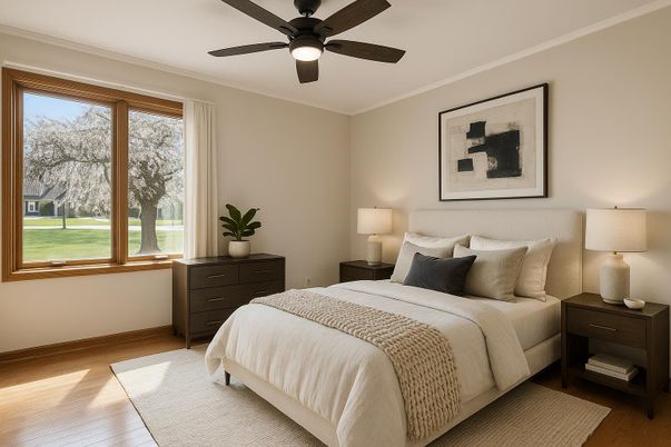 Bedroom, Interior, Wood Texture Flooring