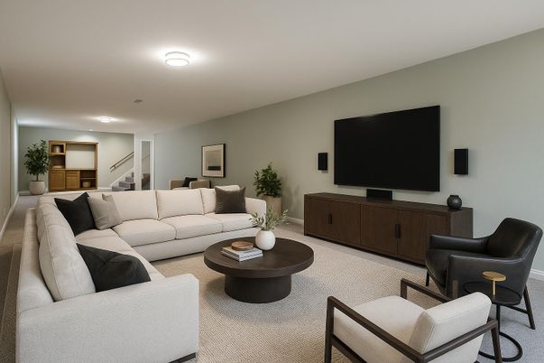 Interior, Living room, Recessed Lighting