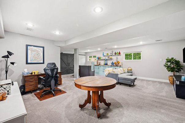 Home Office, Interior, Recessed Lighting