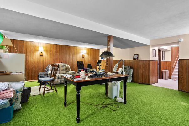 Home Office, Interior, Wooden Walls
