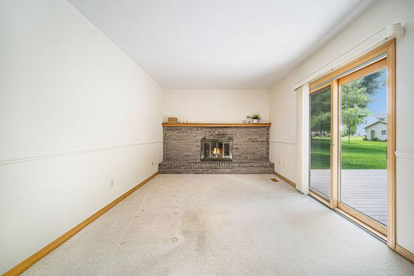Empty room, Fireplace, Interior, Sun Room