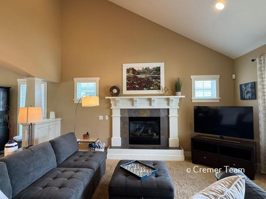 Fireplace, Interior, Living room, Recessed Lighting