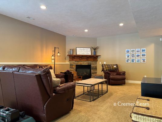 Fireplace, Interior, Living room, Recessed Lighting