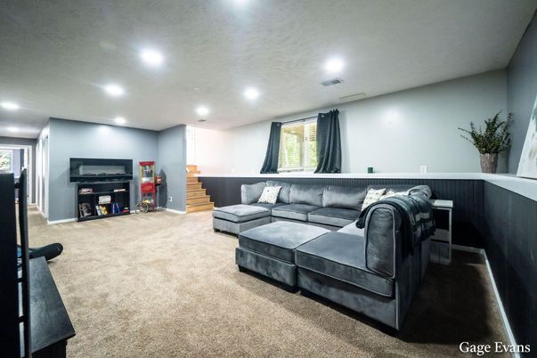 Interior, Living room, Recessed Lighting