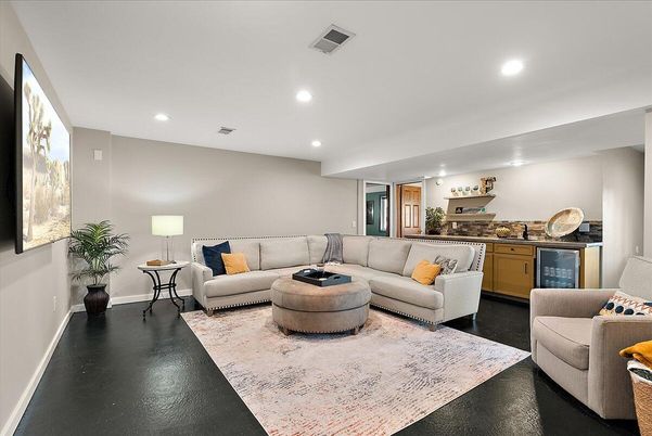 Interior, Living room, Recessed Lighting