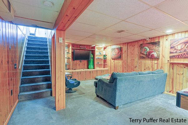 Interior, Living room, Recessed Lighting, Wooden Walls