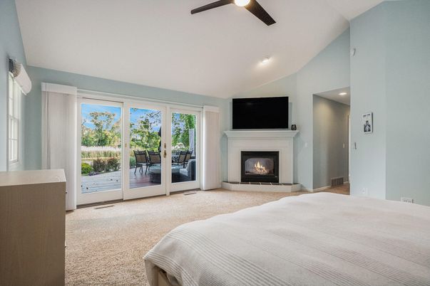 Bedroom, Fireplace, Interior, Recessed Lighting