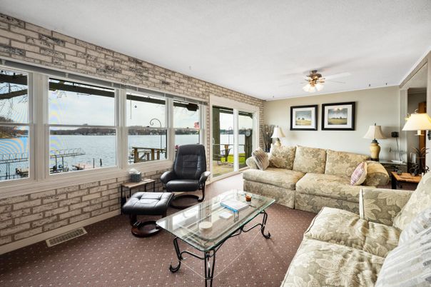 Interior, Living room, Stone Walls, Water