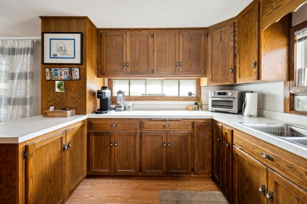 Interior, Kitchen, Wood Texture Flooring