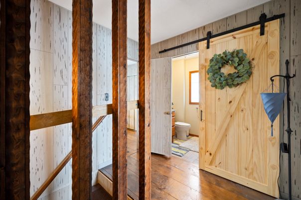 Bathroom, Interior, Wood Texture Flooring, Wooden Walls