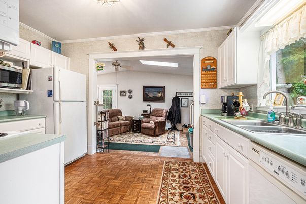 Interior, Kitchen, Living room, Wood Texture Flooring