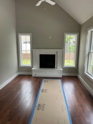 Empty room, Fireplace, Interior, Wood Texture Flooring