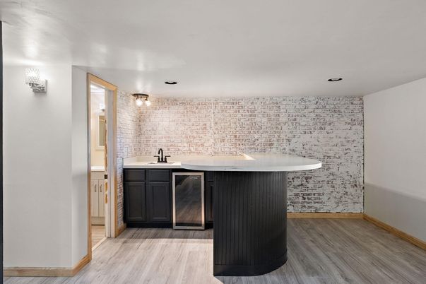 Bathroom, Interior, Recessed Lighting, Wood Texture Flooring