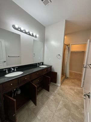 Bathroom, Dual Sink Vanities, Glass Shower, Interior