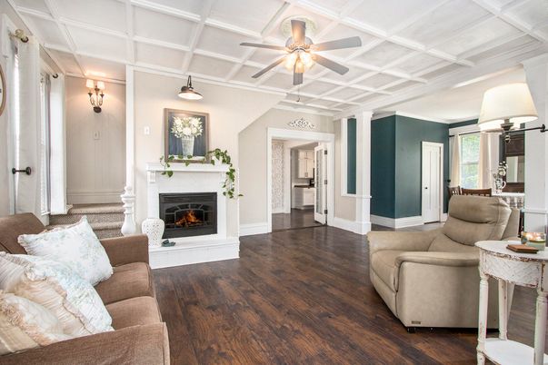 Fireplace, Interior, Living room, Wood Texture Flooring