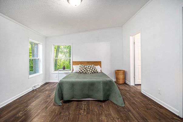 Bedroom, Interior, Wood Texture Flooring
