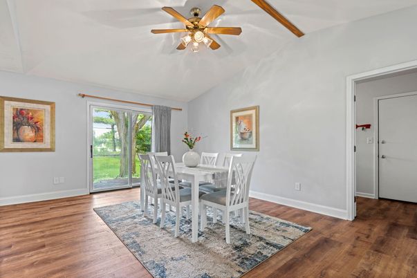 Dining room, Interior, Wooden Beams, Wood Texture Flooring