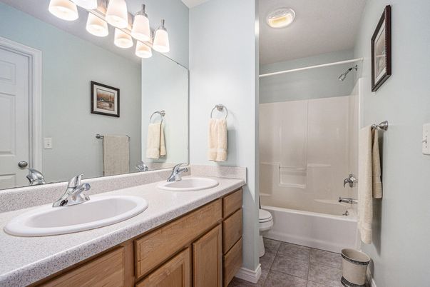Bathroom, Dual Sink Vanities, Glass Shower, Interior