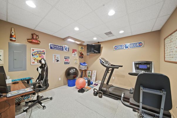 Fitness Equipment, Home Office, Interior, Recessed Lighting