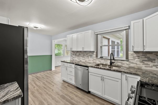 Interior, Kitchen, Wood Texture Flooring