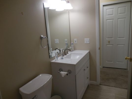 Bathroom, Interior, Wood Texture Flooring