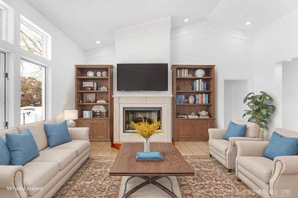Fireplace, Interior, Living room, Recessed Lighting