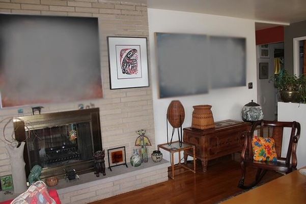 Fireplace, Interior, Stone Walls, Wood Texture Flooring