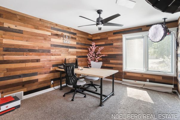 Home Office, Interior, Wooden Walls