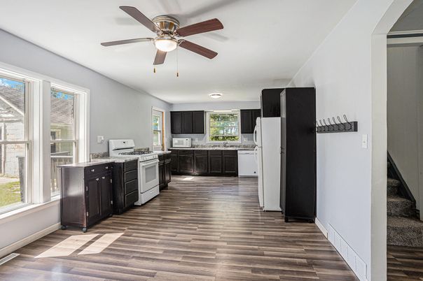 Interior, Kitchen, Wood Texture Flooring