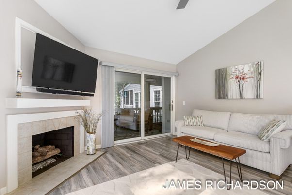 Fireplace, Interior, Living room, Wood Texture Flooring