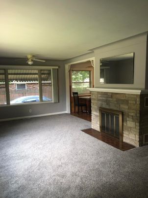Empty room, Fireplace, Interior