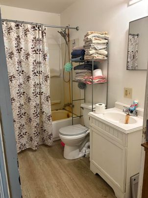 Bathroom, Interior, Wood Texture Flooring