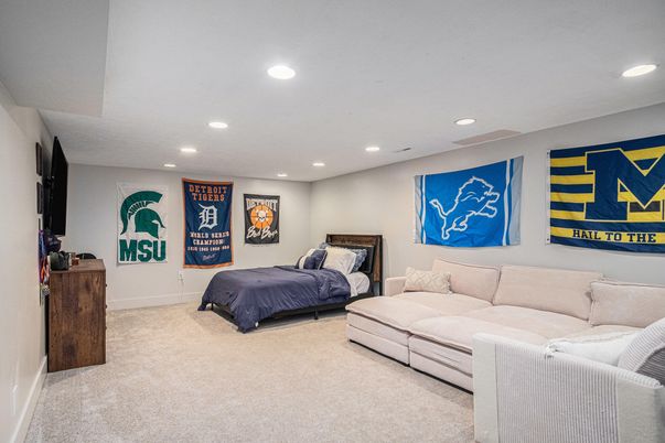 Bedroom, Interior, Recessed Lighting