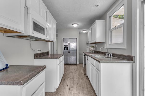 Interior, Kitchen, Wood Texture Flooring