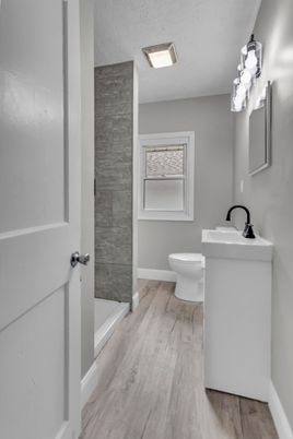 Bathroom, Interior, Wood Texture Flooring