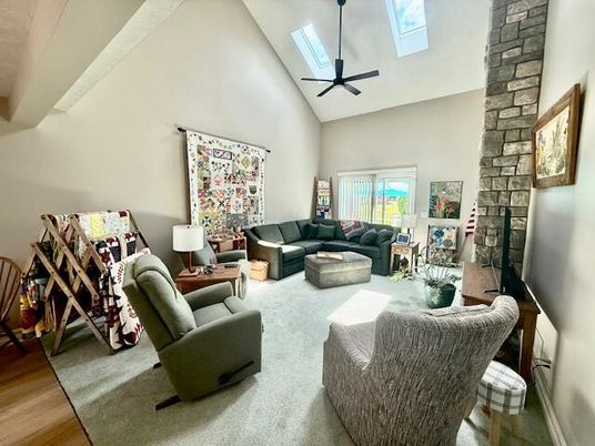 Interior, Living room, Stone Walls, Wood Texture Flooring