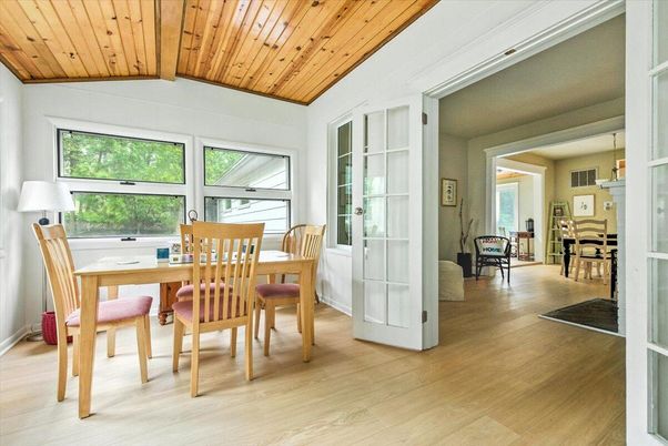 Dining room, Interior, Wooden Ceilings, Wood Texture Flooring