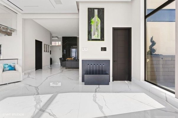 Fireplace, Interior, Marble